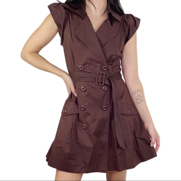 Vintage Dresses & Skirts - Cute Y2K trench style dress S